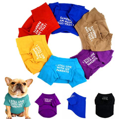 Small Dogs Cotton for French Bulldog Pet T-shirt Chihuahua Clothes