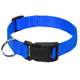 Adjustable Nylon Dog Collar with Heavy Duty Clip Buckle Webbing Collar