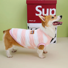 Corgi Dachshund Fleece Stripe Puppy Short-legged Dog Clothes