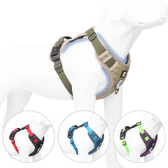 Durable Dog Harness & Leash Set Reflective Strap Adjustable Chest & Back Straps