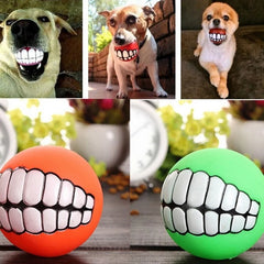 Ball Teeth Silicon Chew Toys Sound Novelty Playing Funny Toys Dog
