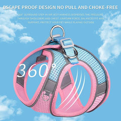 French Bulldog Chihuahua Pug Walking Lead Dog Harness Leash Set