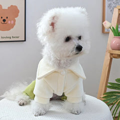 Green Cardigan Coat Tracksuit For Small Dog Poodle Yorkie Puppy Clothe