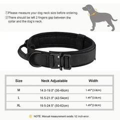 Adjustable And Durable Tactical Dog Collar For Medium Large Dogs