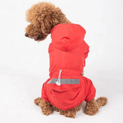 Pet Hooded Raincoat With For Outdoor Raincoat Puppy Clothes