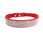 Crystal Glitter Rhinestone Pet Collars Zinc Alloy Buckle Dog Collar