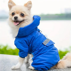 Pet Hooded Raincoat With For Outdoor Raincoat Puppy Clothes