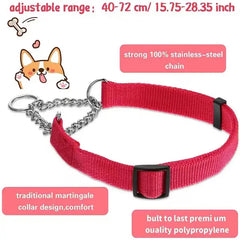 Adjustable Chain for Medium Large Nylon Dog Collars Outdoor Walk