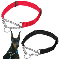 Adjustable Chain for Medium Large Nylon Dog Collars Outdoor Walk
