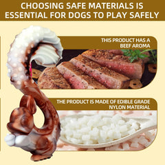 Beef Flavor Nylon Chew Toys Tough Dog Toys for Medium/Large Dogs