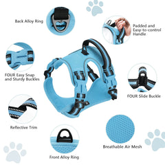Adjustable Reflective Oxford Outdoor Front Back Leash Clips