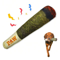 Cigar Design Plush Squeaky Pet Toys Grinding Teeth Creative Chew Toy