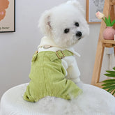 Green Cardigan Coat Tracksuit For Small Dog Poodle Yorkie Puppy Clothe