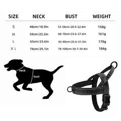 Nylon Durable No Pull with Handle Reflective Training Dog Harness