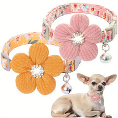 With Flower Puppy Collar for Small Dogs Cute Dog Collar