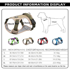 Durable Dog Harness & Leash Set Reflective Strap Adjustable Chest & Back Straps