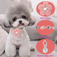 With Flower Puppy Collar for Small Dogs Cute Dog Collar