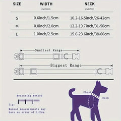 Print Adjustable Polyester Pet Collar with Metal Rings Dog Collar