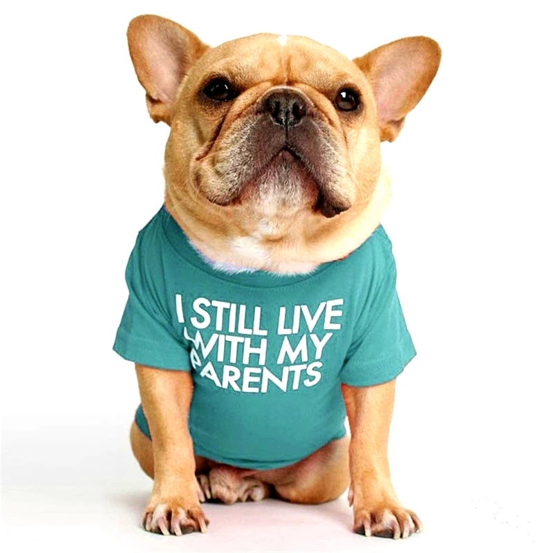 Small Dogs Cotton for French Bulldog Pet T-shirt Chihuahua Clothes