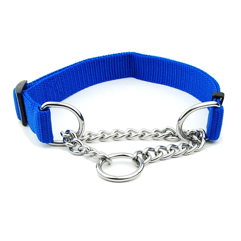 Adjustable Chain for Medium Large Nylon Dog Collars Outdoor Walk