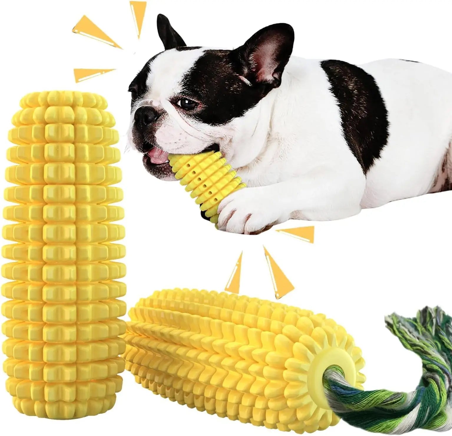 Puppy Clean Teeth Corn Toys Aggressive Chewers Medium Large Dog