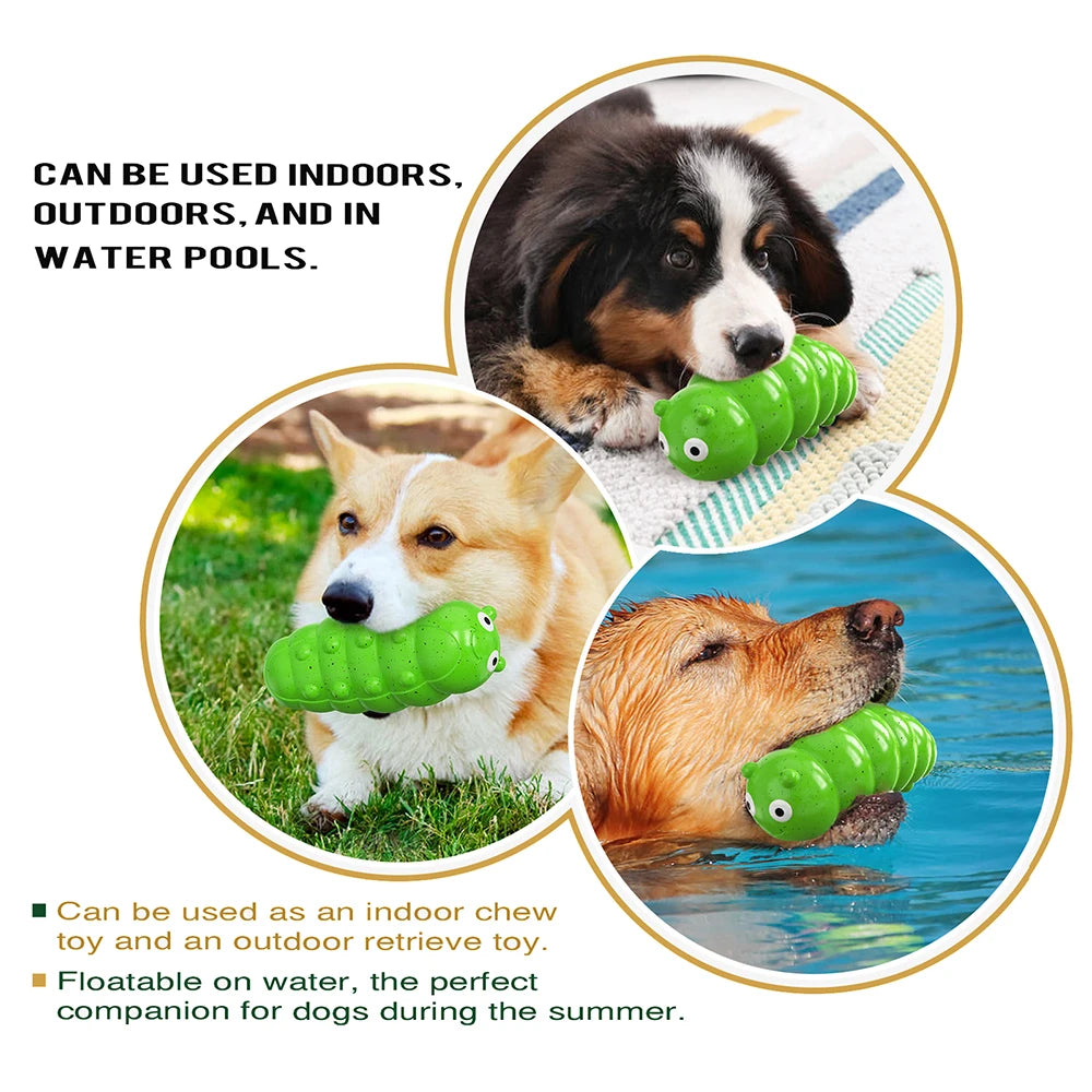 Caterpillar Squeaky Plush Chew Toys for Puppies Small Medium Large Dog