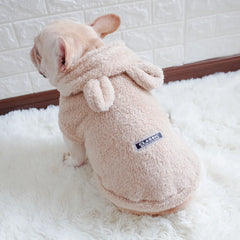 Winter Coat Jacket Cotton Bulldog Hoodie For Pug Pet Dog Clothes