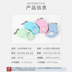 Nylon Dog Leash Automatic Retractable Durable Lead Extending Walking Running