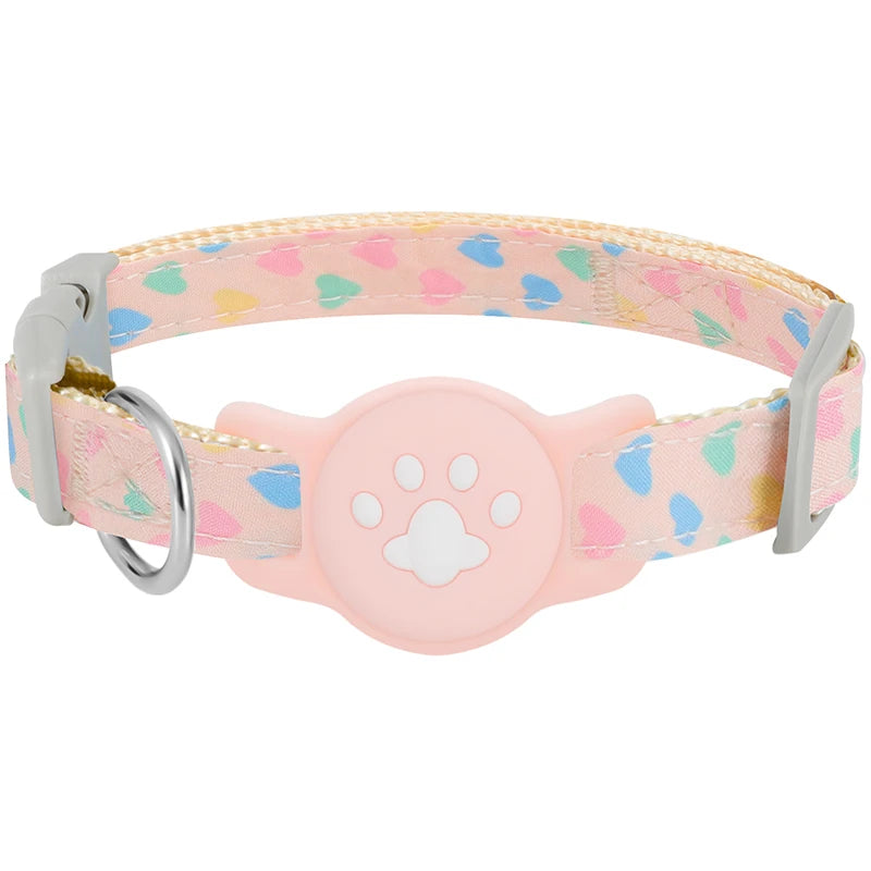Cute Anti-lost Collar Adjustable Nylon Pet Collar For Small Dog