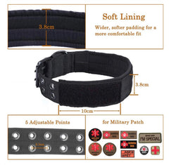 Adjustable Classic Reflective Training Military Nylon  Dog Collar