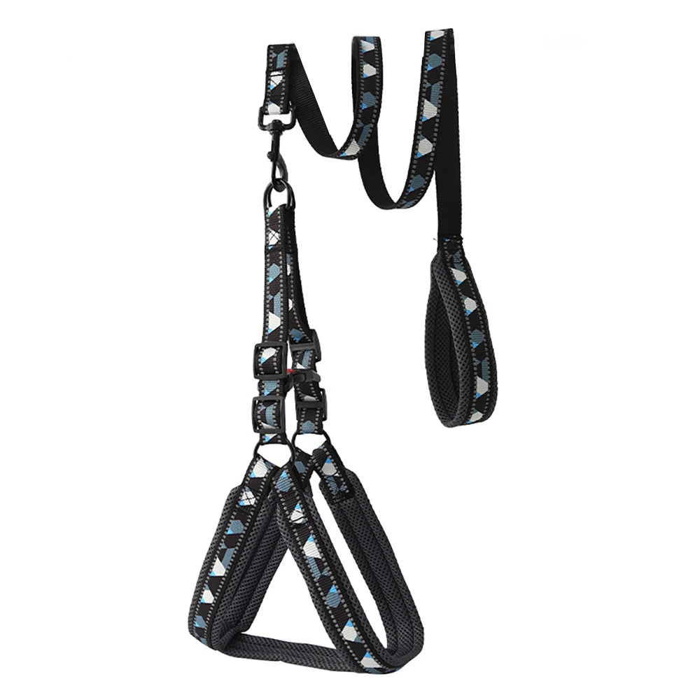 No Pull Reflective Adjustable Padded Dog Harness Leash Set