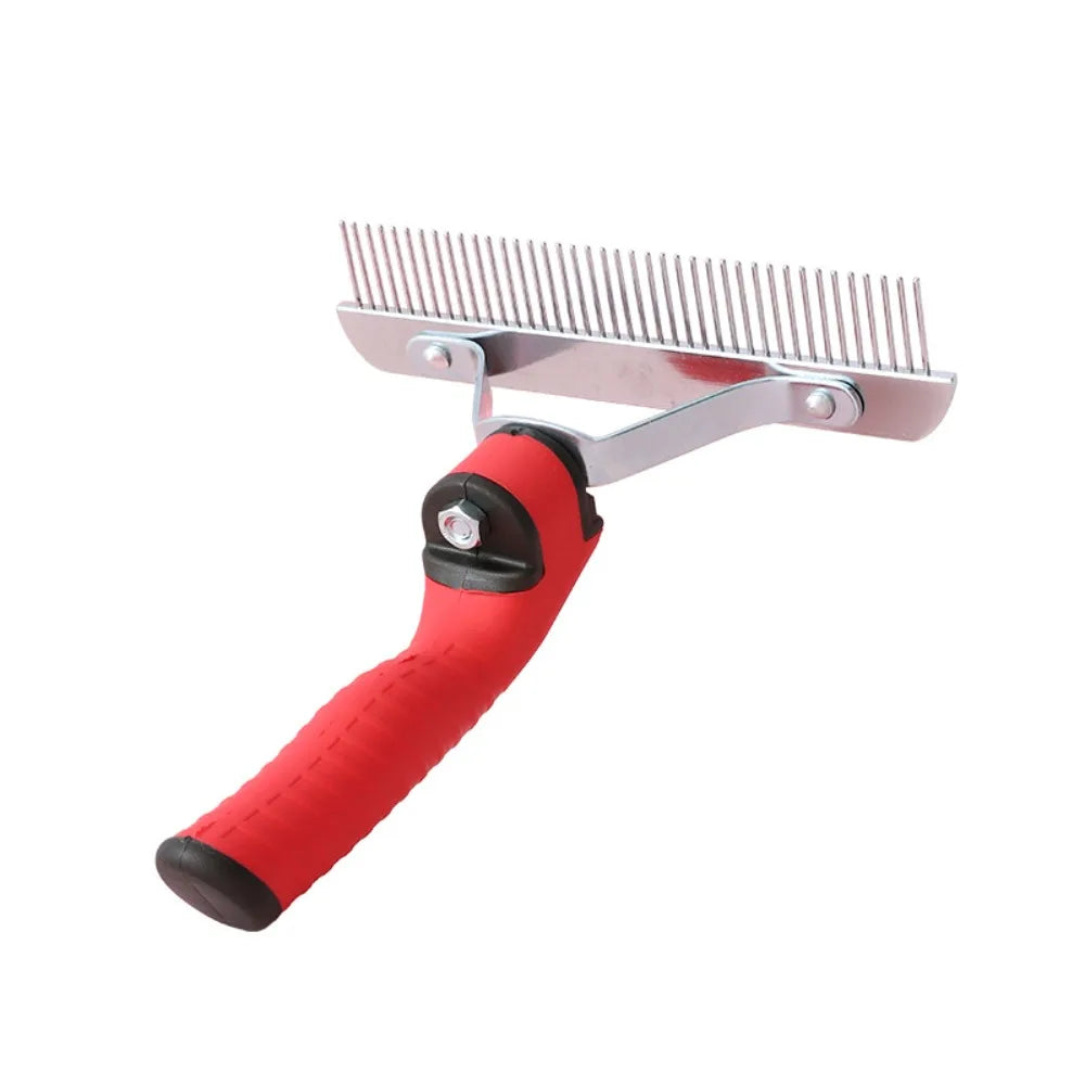 Dog Cleaning Steel Comb Pet Grooming Rake Long Tooth Anti-Slip