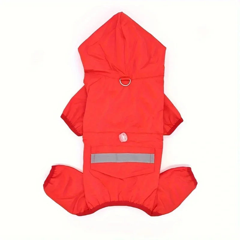 Pet Hooded Raincoat With For Outdoor Raincoat Puppy Clothes