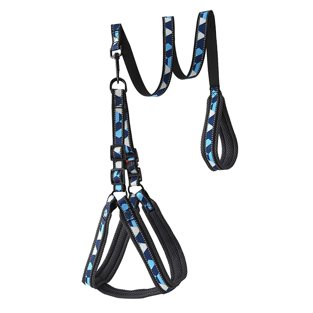 No Pull Reflective Adjustable Padded Dog Harness Leash Set