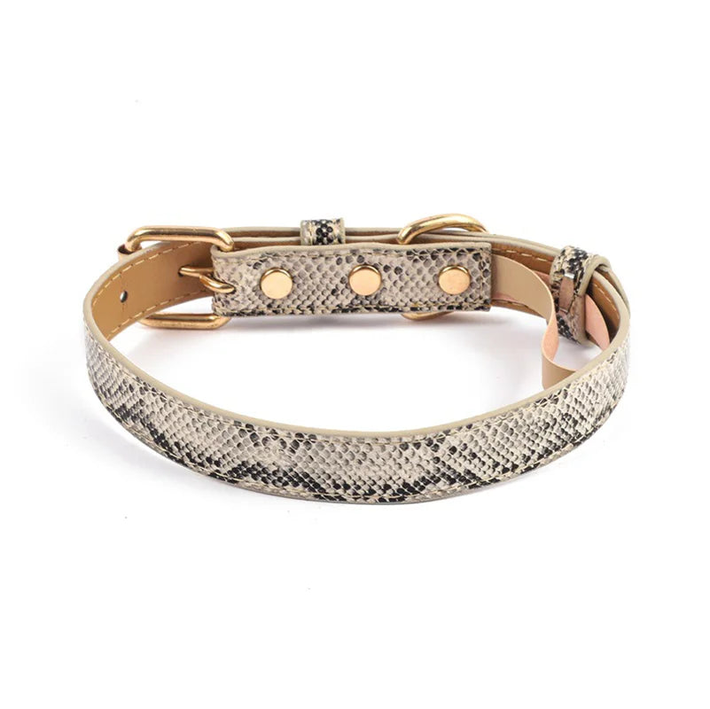 PU Soft Adjustable Pet Collar Durable for Small Medium Dog Collar