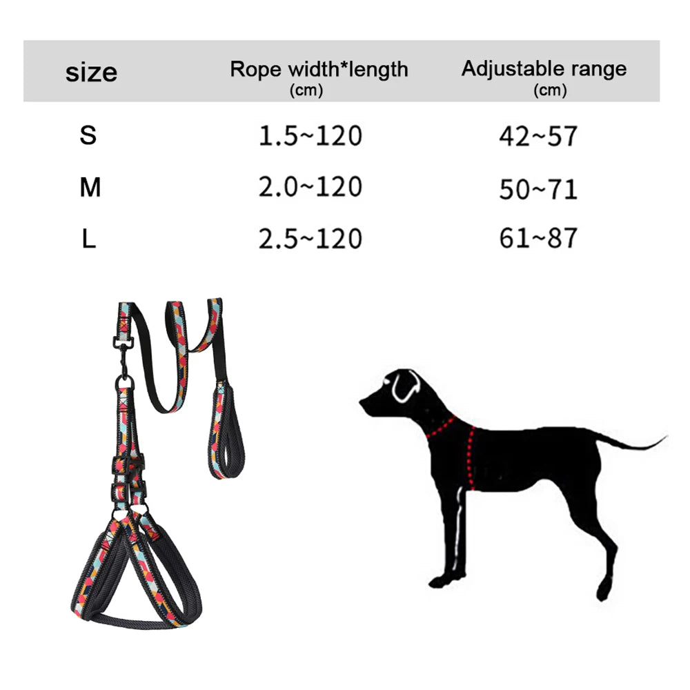 No Pull Reflective Adjustable Padded Dog Harness Leash Set