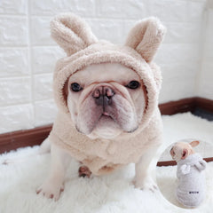 Winter Coat Jacket Cotton Bulldog Hoodie For Pug Pet Dog Clothes