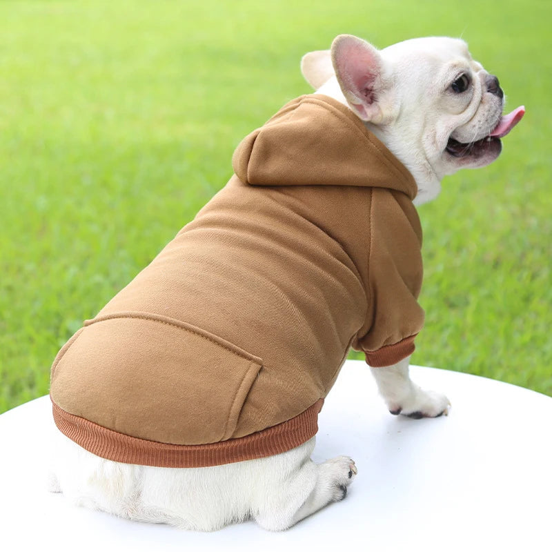 Autumn And Winter Small Thickening Warm Solid Color Dog Clothes