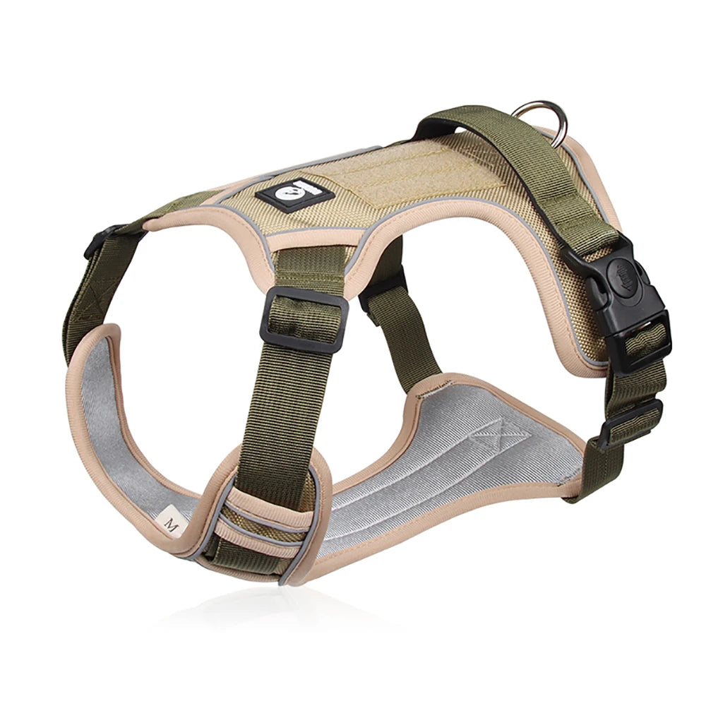 Durable Dog Harness & Leash Set Reflective Strap Adjustable Chest & Back Straps