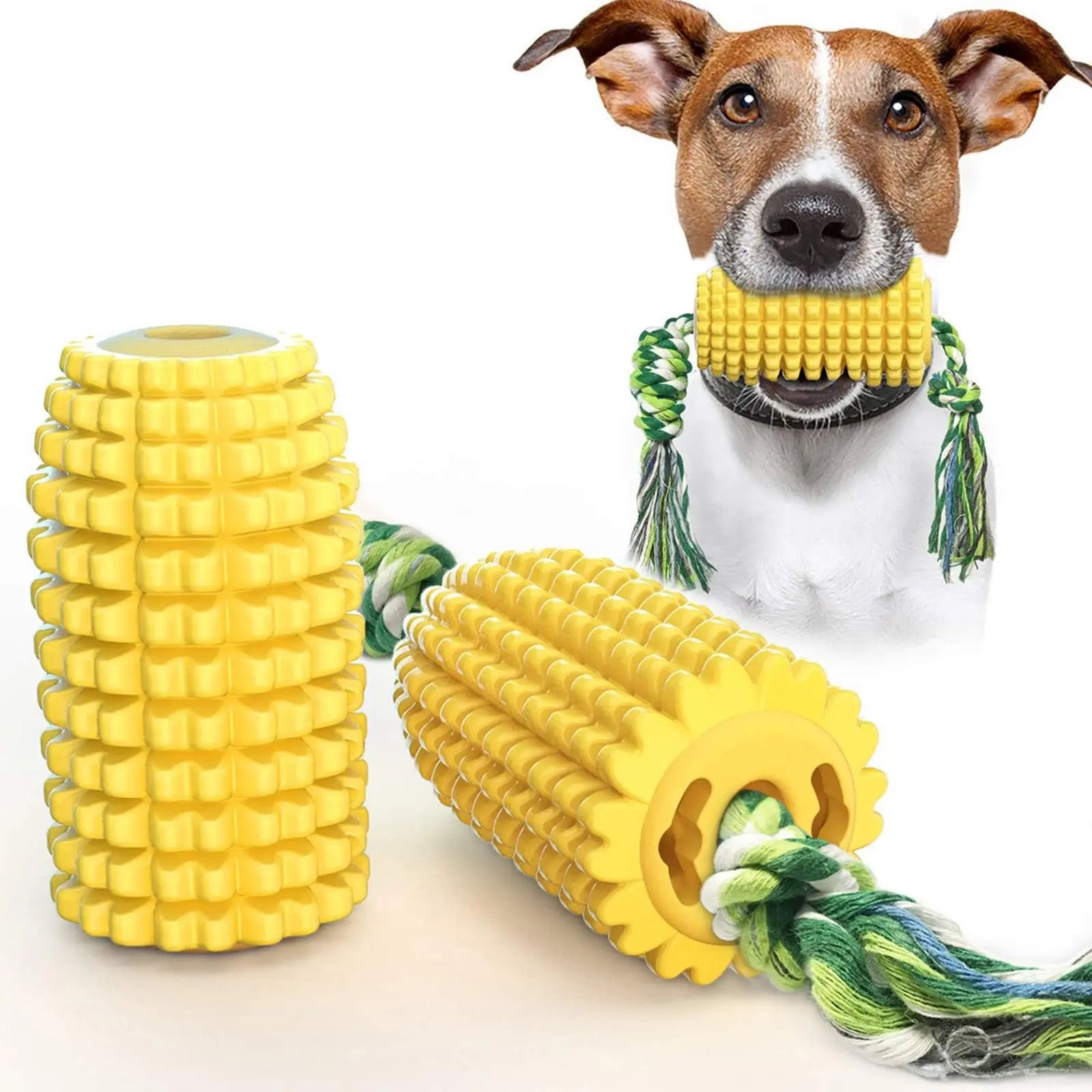 Puppy Clean Teeth Corn Toys Aggressive Chewers Medium Large Dog
