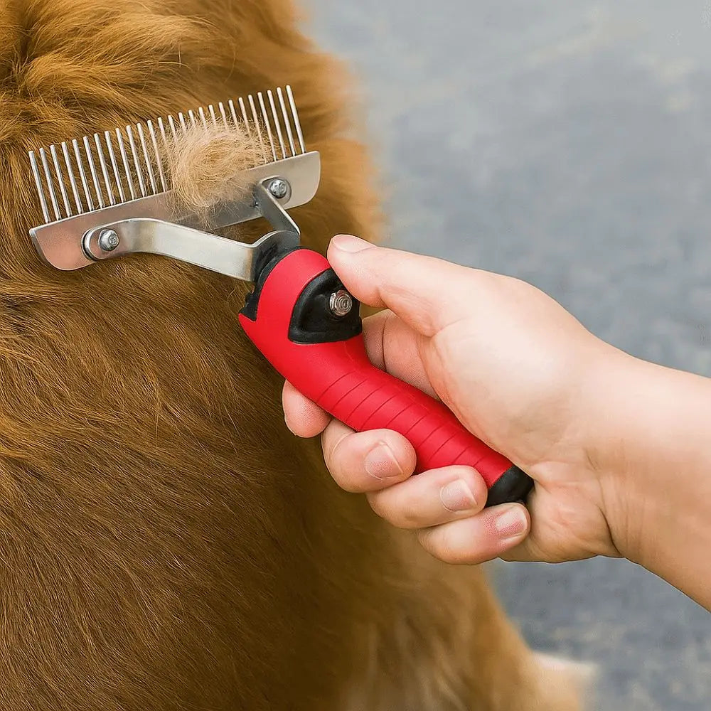 Dog Cleaning Steel Comb Pet Grooming Rake Long Tooth Anti-Slip