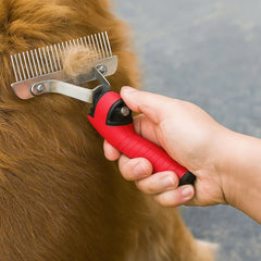 Dog Cleaning Steel Comb Pet Grooming Rake Long Tooth Anti-Slip