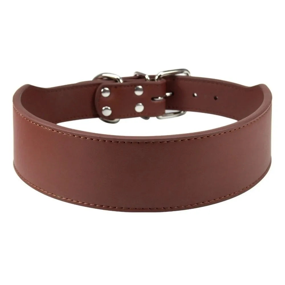 Comfortable Leather L-3XL Neck Straps Durable Adjustable Dog Collar