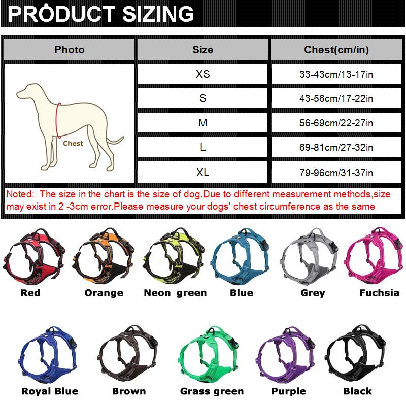 Reflective Adjustable Breathable Vest Chest Strap Pet Dog Harness