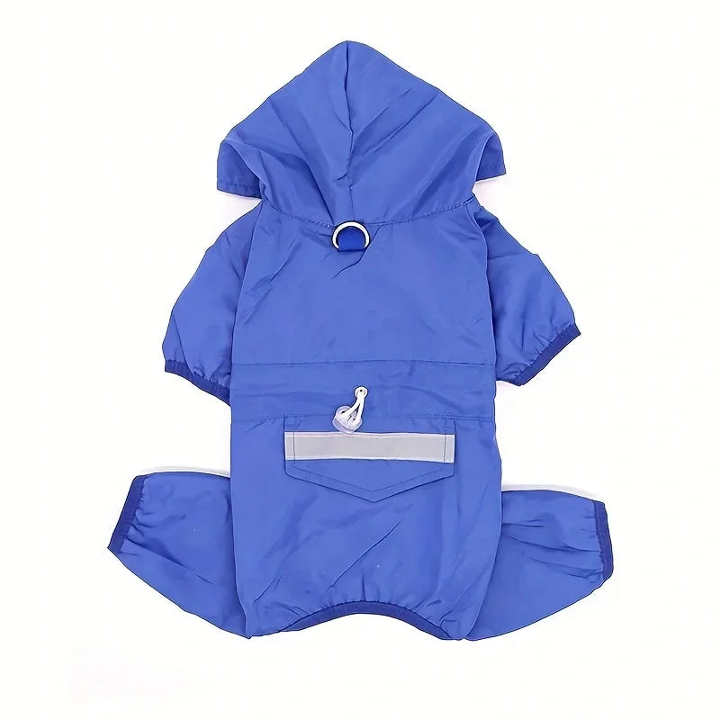 Pet Hooded Raincoat With For Outdoor Raincoat Puppy Clothes