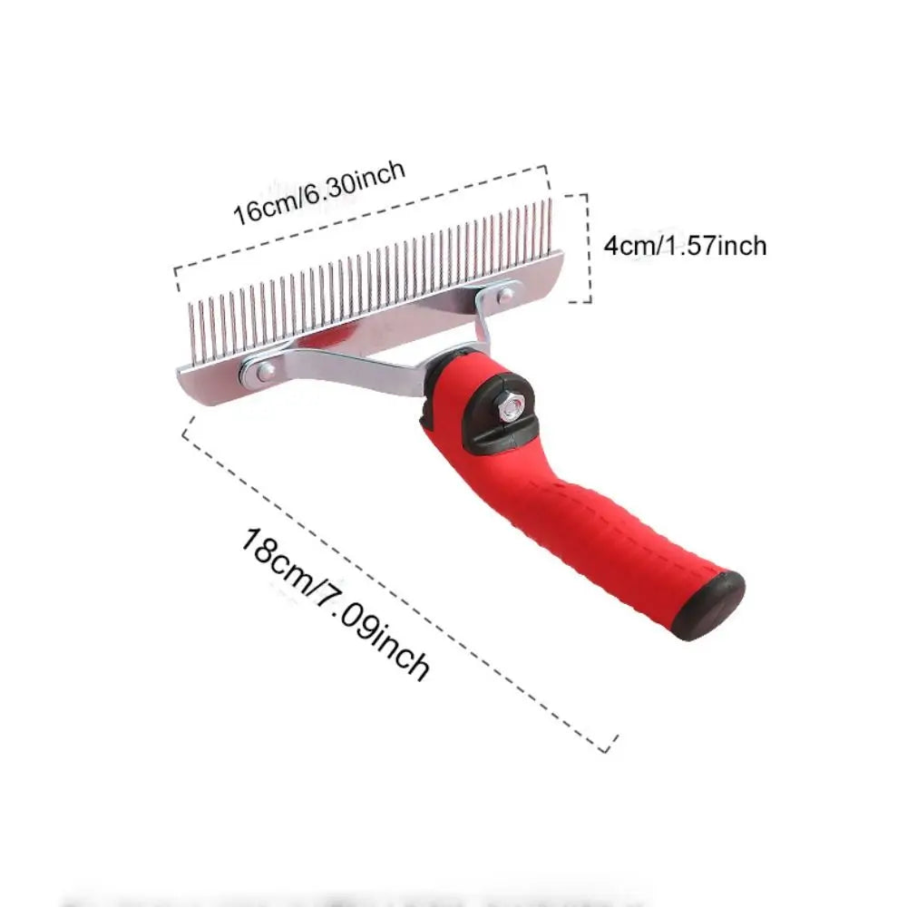 Dog Cleaning Steel Comb Pet Grooming Rake Long Tooth Anti-Slip