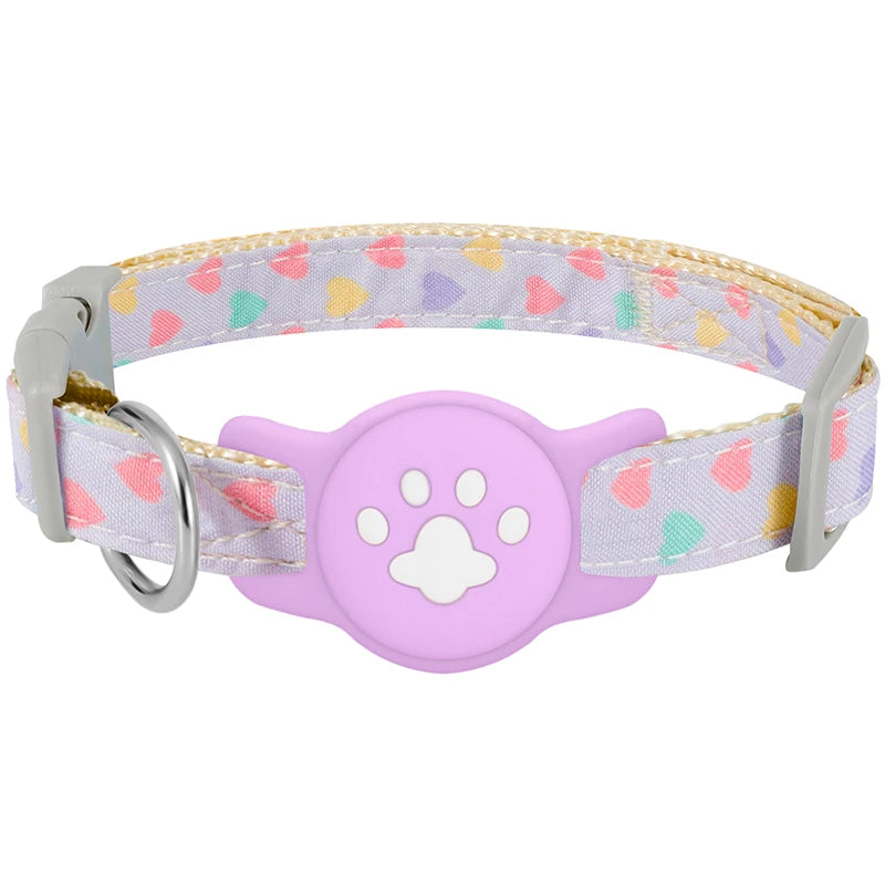 Cute Anti-lost Collar Adjustable Nylon Pet Collar For Small Dog