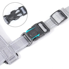 Adjustable Leash Set for Small Medium Dog Harness Vest Reflective