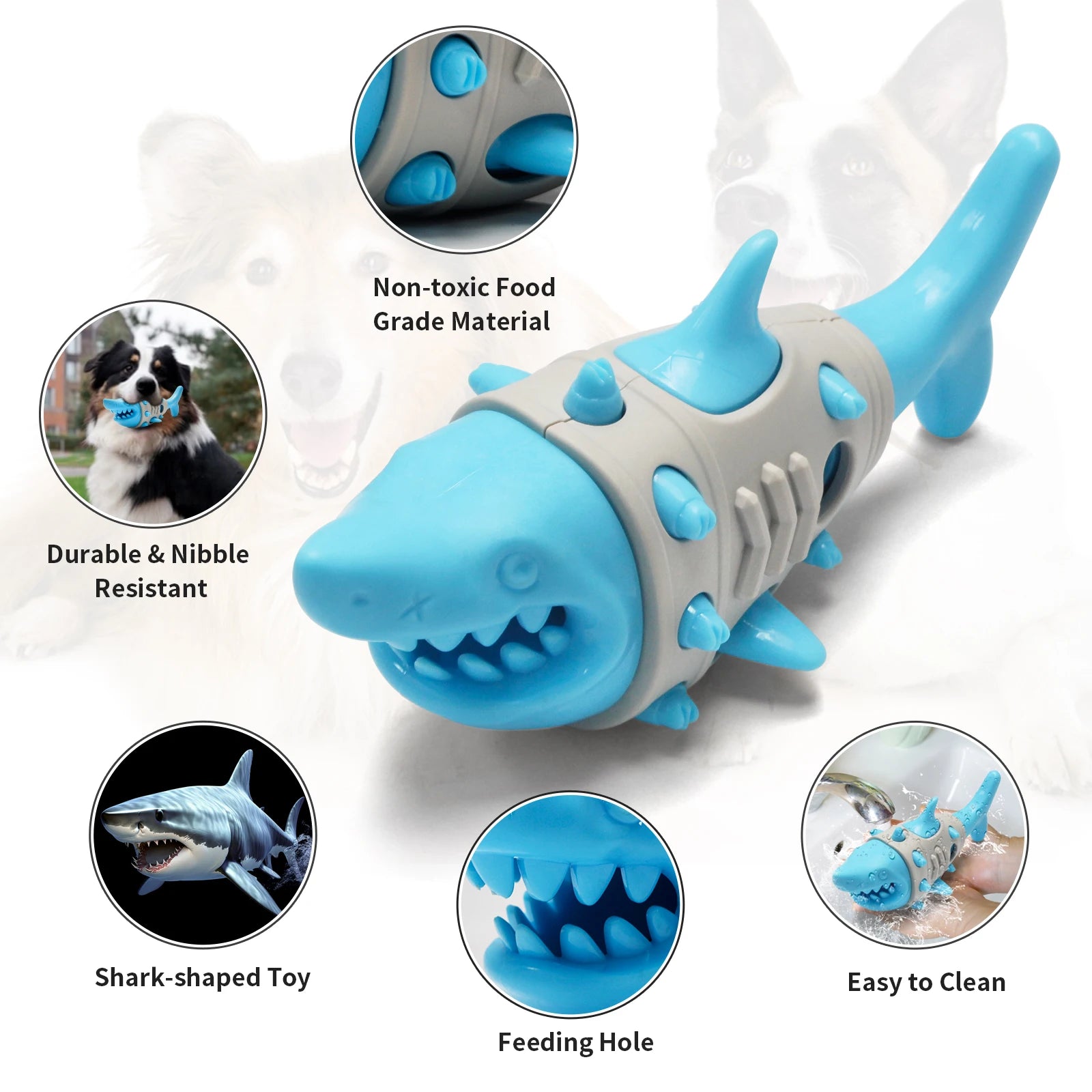 Pet Safe Rubber Teeth Cleaning Grinding Toys Chewing Food Dog Toys
