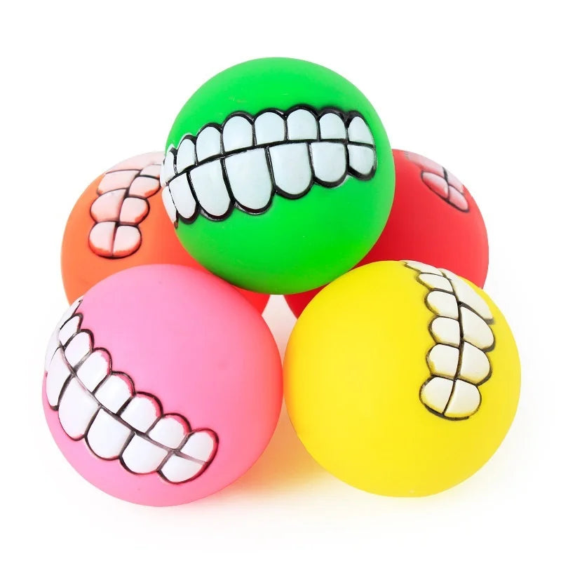 Ball Teeth Silicon Chew Toys Sound Novelty Playing Funny Toys Dog